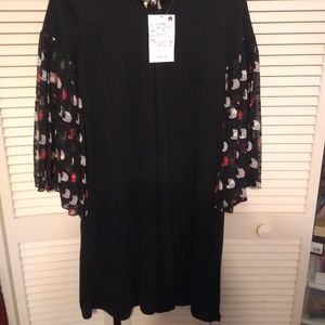 Cat flare sleeve oversized dress Japan